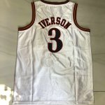 Maillot de Basket #3 Iverson 76ers 2001 all star game authentique Blanc